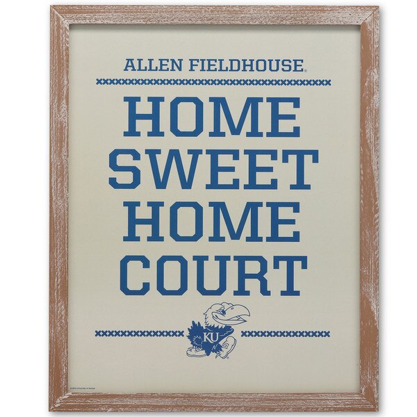 University Of Kansas Home Sweet Home Court Wood Wall Decor Open Road